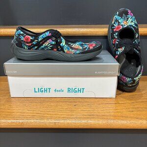 BZEES Multi Tropical Floral Slip On